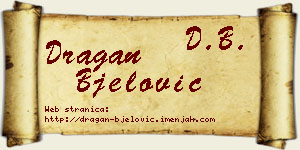 Dragan Bjelović vizit kartica